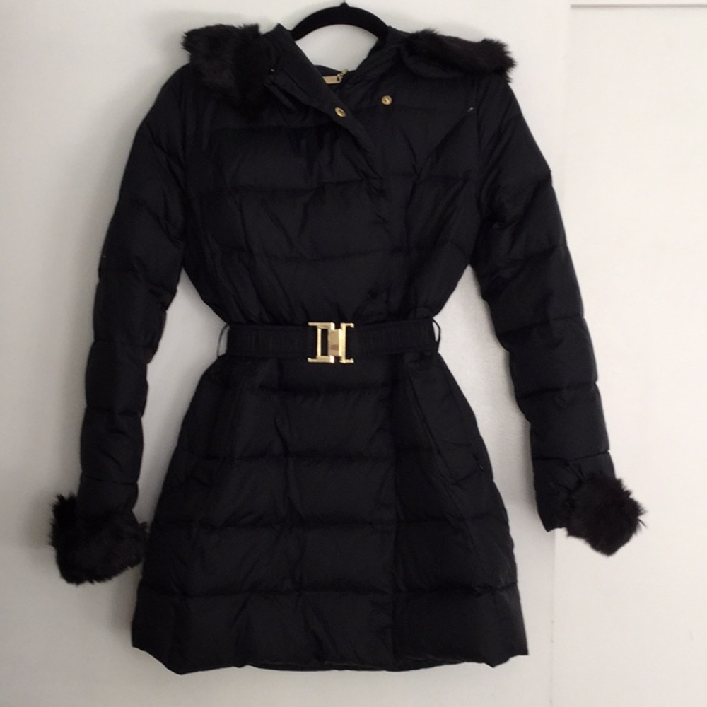 Iman Aspen Chic Black Down Puffer Jacket XS